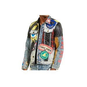Reason | Men's Crazed Denim Jacket | M